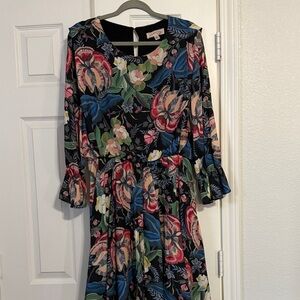 Philosophy Multicolor Floral Long Sleeve Dress
